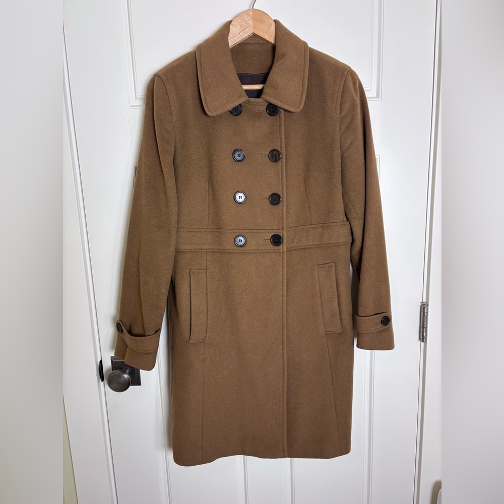Barbour Tan Wool Coat